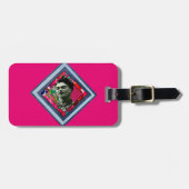 Frida Kahlo Retro Denim Diamond Bagagelabel (Voorkant horizontaal)