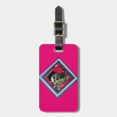 Frida Kahlo Retro Denim Diamond Bagagelabel (Voorkant verticaal)