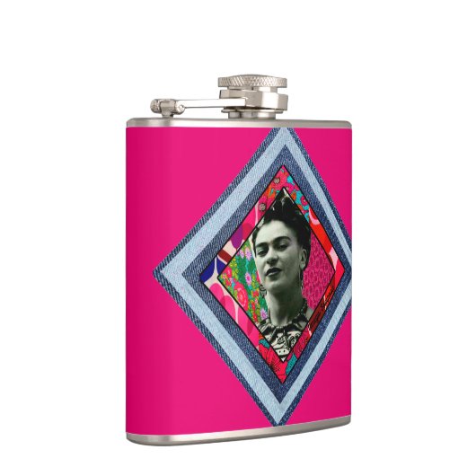 Frida Kahlo Retro Denim Diamond Heupfles (Rechts)