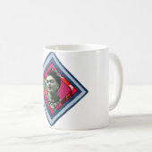 Frida Kahlo Retro Denim Diamond Koffiemok (Voorkant rechts)