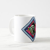 Frida Kahlo Retro Denim Diamond Koffiemok (Voorkant links)
