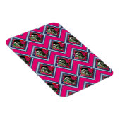 Frida Kahlo Retro Denim Diamond Magneet (Rechterzijde)