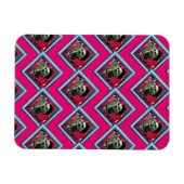 Frida Kahlo Retro Denim Diamond Magneet (Horizontaal)