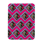 Frida Kahlo Retro Denim Diamond Magneet (Verticaal)