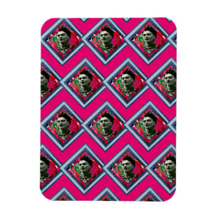 Frida Kahlo Retro Denim Diamond Magneet