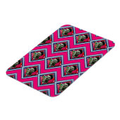 Frida Kahlo Retro Denim Diamond Magneet (Linkerzijde)