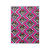 Frida Kahlo Retro Denim Diamond Notitieblok (Linkerzijde)