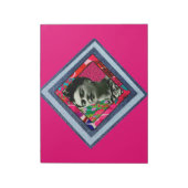 Frida Kahlo Retro Denim Diamond Notitieblok (Linkerzijde)