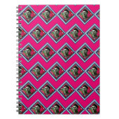 Frida Kahlo Retro Denim Diamond Notitieboek (Voorkant)