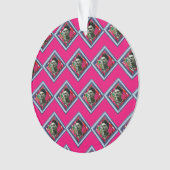 Frida Kahlo Retro Denim Diamond Ornament (voorkant)