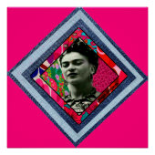 Frida Kahlo Retro Denim Diamond Perfect Poster (Voorkant)