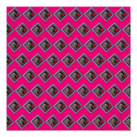 Frida Kahlo Retro Denim Diamond Perfect Poster (Voorkant)