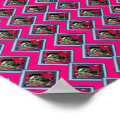 Frida Kahlo Retro Denim Diamond Poster (Hoek)