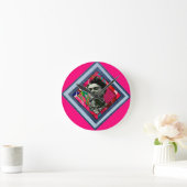Frida Kahlo Retro Denim Diamond Ronde Klok (Huis)