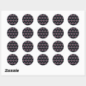 Frida Kahlo Retro Denim Diamond Ronde Sticker (Vel)