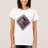 Frida Kahlo Retro Denim Diamond T-shirt (Voorkant)