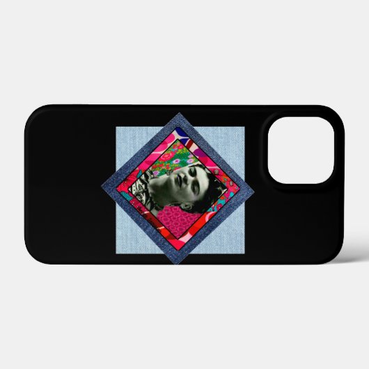 Frida Kahlo Retro Pink Denim Case-Mate iPhone Case (Achterkant (horizontaal))