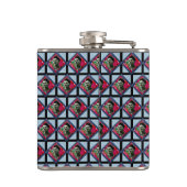 Frida Kahlo Retro Pink Denim Heupfles (Achterkant)