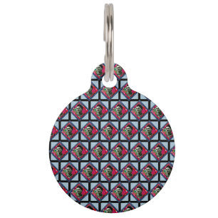 Frida Kahlo Retro Pink Denim Huisdierpenning