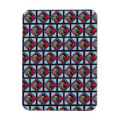 Frida Kahlo Retro Pink Denim Magneet (Verticaal)