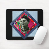 Frida Kahlo Retro Pink Denim Muismat (Met muis)