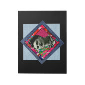 Frida Kahlo Retro Pink Denim Notitieblok (Linkerzijde)