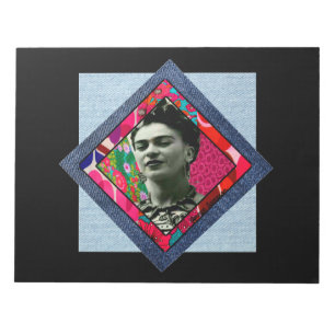 Frida Kahlo Retro Pink Denim Notitieblok