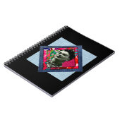 Frida Kahlo Retro Pink Denim Notitieboek (Linkerzijde)