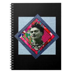 Frida Kahlo Retro Pink Denim Notitieboek