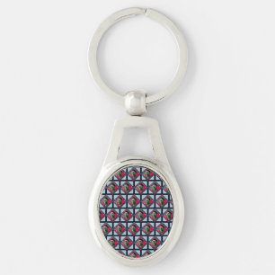 Frida Kahlo Retro Pink Denim Sleutelhanger