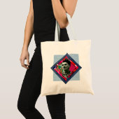 Frida Kahlo Retro Pink Denim Tote Bag (Voorkant (product))