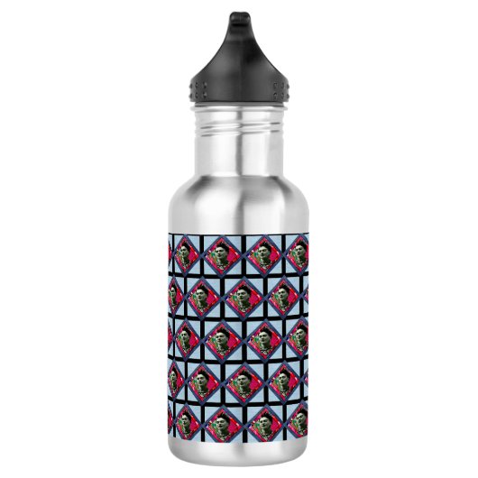 Frida Kahlo Retro Pink Denim Waterfles (Rechts)