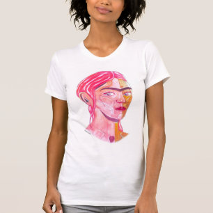 Frida Kahlo (rode kunstwerken van de waterverf) T-shirt
