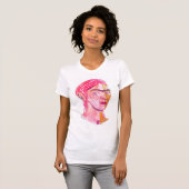 Frida Kahlo (rode kunstwerken van de waterverf) T-shirt (Voorkant volledig)
