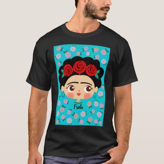 Frida Kahlo - Rozen - D8 Classic Essential T-Shirt (Voorkant)