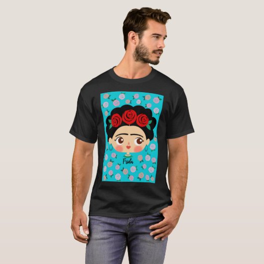 Frida Kahlo - Rozen - D8 Classic Essential T-Shirt (Voorkant volledig)