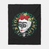 Frida Kahlo | Schuif met Roos Kroon Fleece Deken (Voorkant)