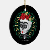 Frida Kahlo | Schuif met Roos Kroon Keramisch Ornament (Rechts)