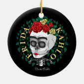 Frida Kahlo | Schuif met Roos Kroon Keramisch Ornament (Achterkant)