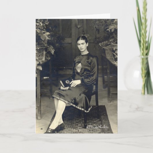 Frida Kahlo Seated Kaart (Voorkant)