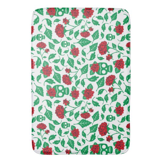 Frida Kahlo | Skulls en Rozen Badmat (Voorkant Verticaal)