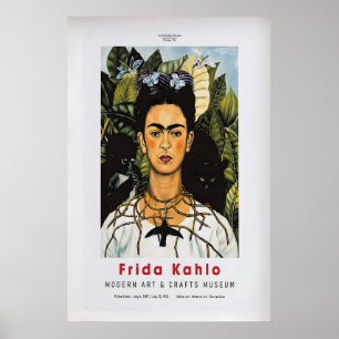 Frida Kahlo tentoonstelling poster vintage kunstpr