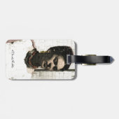 Frida Kahlo Textile Portrait Bagagelabel (Achterkant horizontaal)