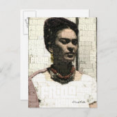 Frida Kahlo Textile Portrait Briefkaart (Voorkant / Achterkant)