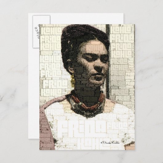 Frida Kahlo Textile Portrait Briefkaart (Voorkant / Achterkant)