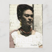 Frida Kahlo Textile Portrait Briefkaart (Voorkant)