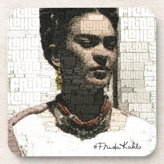 Frida Kahlo Textile Portrait Drankjes Onderzetter (Voorkant)