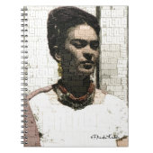 Frida Kahlo Textile Portrait Notitieboek (Voorkant)
