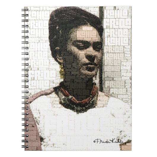 Frida Kahlo Textile Portrait Notitieboek (Voorkant)
