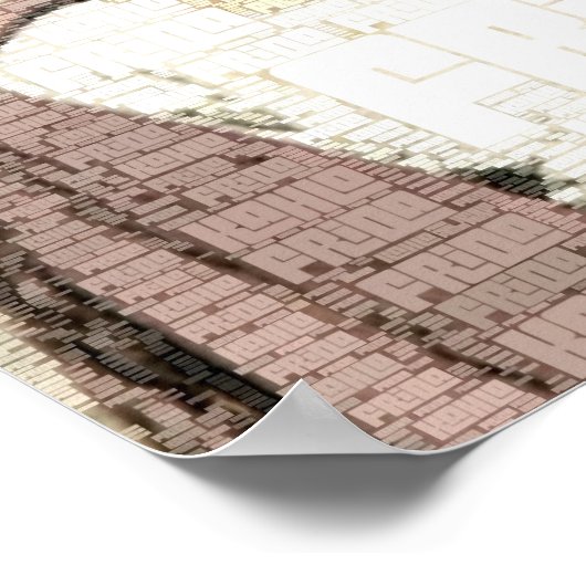 Frida Kahlo Textile Portrait Poster (Hoek)